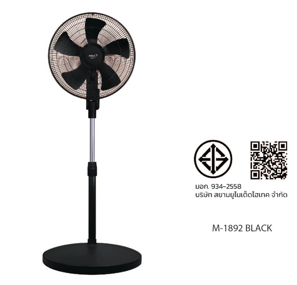 พัดลมตั้งพื้น 18 นิ้ว MIRA M-1892 BLACK